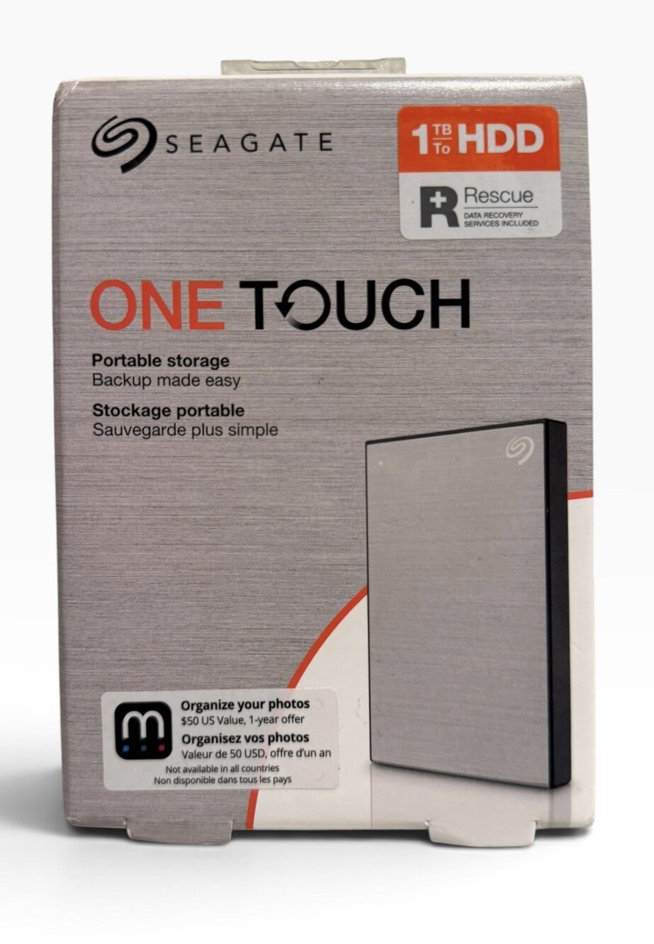 Seagate One Touch 1TB External Hard Drive HDD – Silver USB 3.0 for PC Laptop New